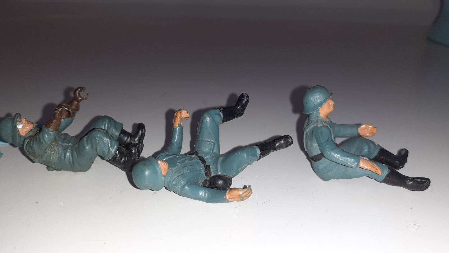 Britains deetail ww2 german Kettengrad Motorcycle Crews 1970s 1:32 b2