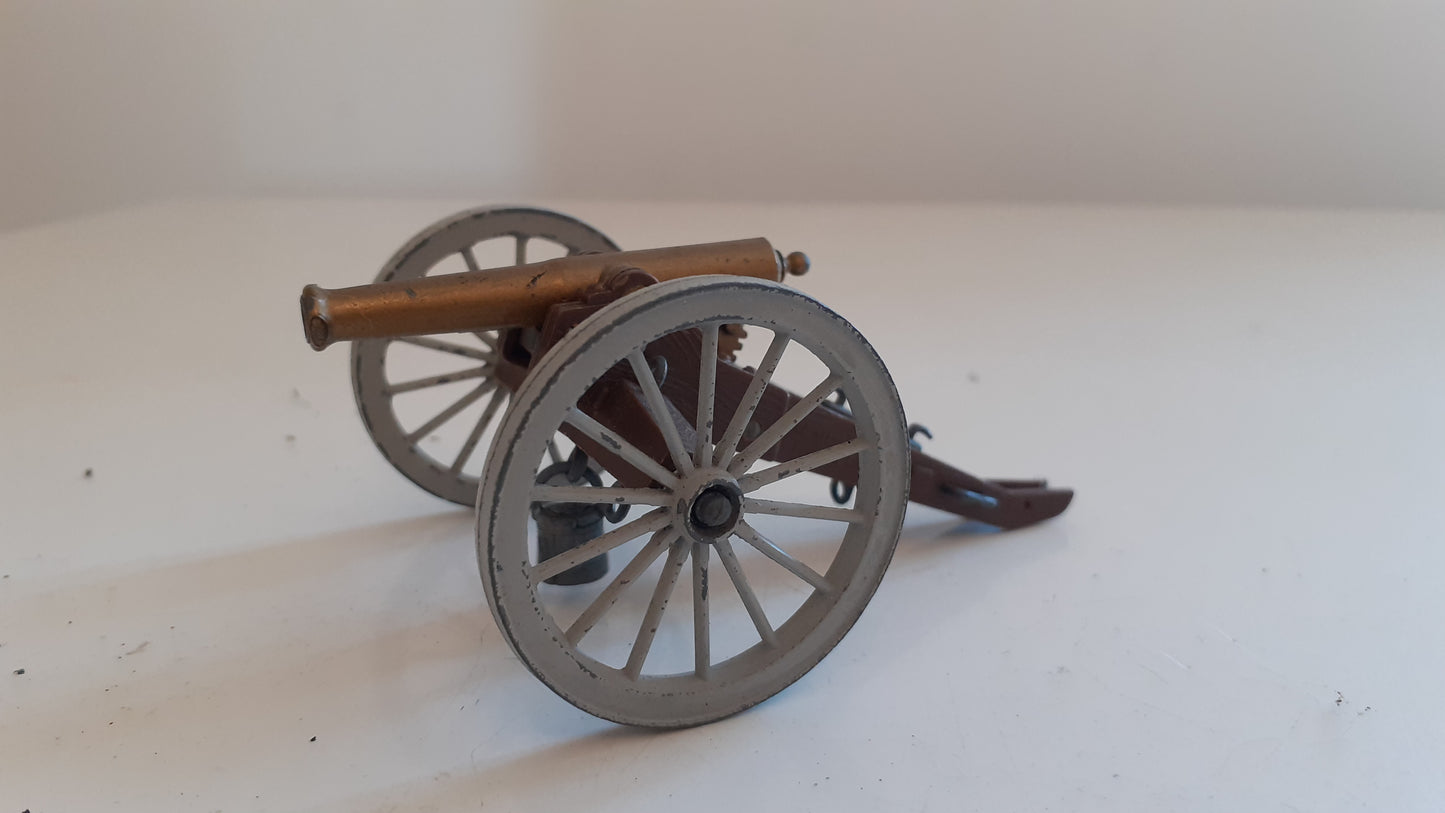 Britains deetail acw Wild West cannon missing tow hook 1970s 1:32 b25