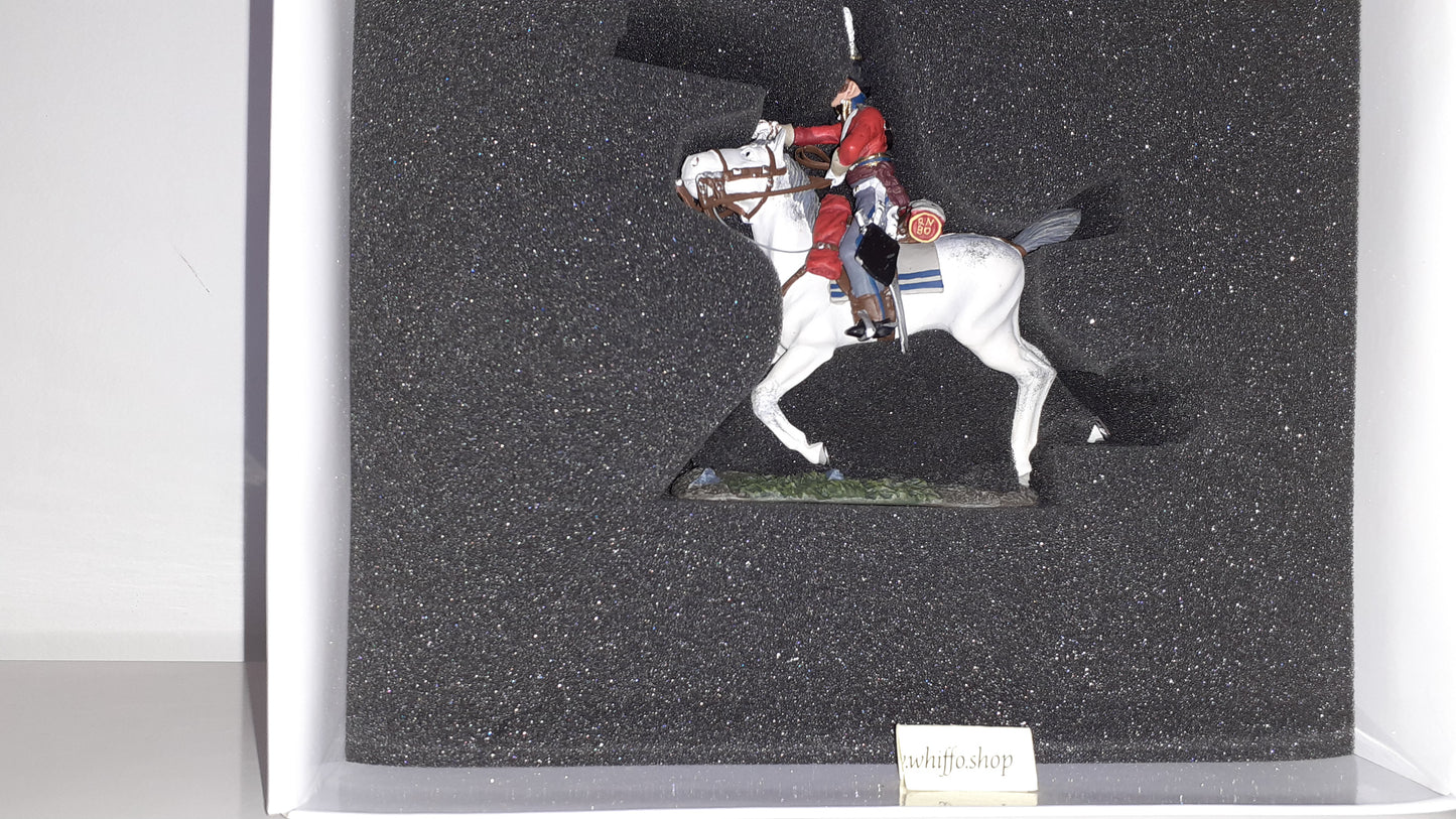 Britains 36065 Napoleonic Waterloo Scots Grey Officer Charging boxed S8