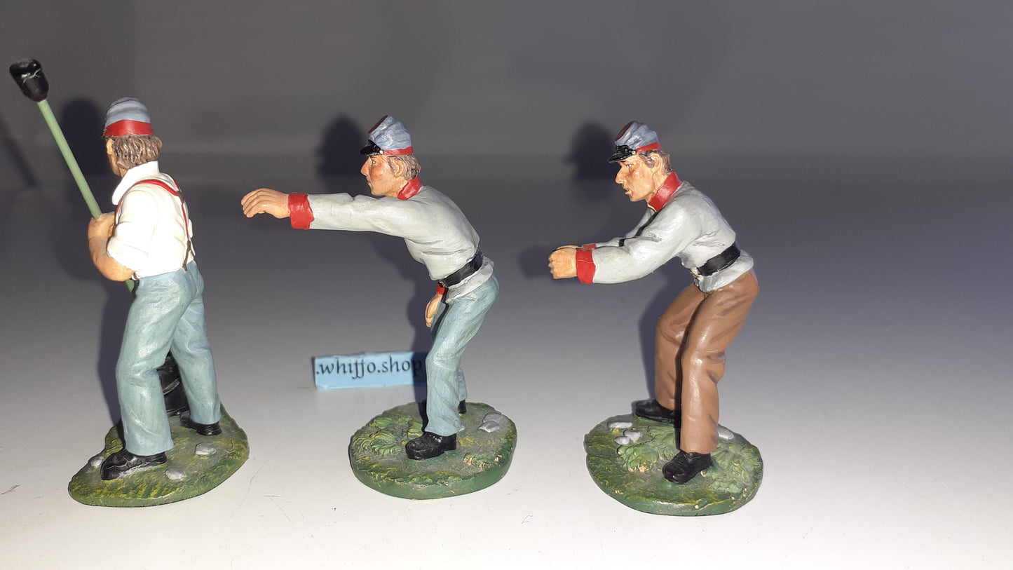 BRITAINS 17531 Acw Confederate Artillery Crew Boxed 2004 Metal 1:32 S614