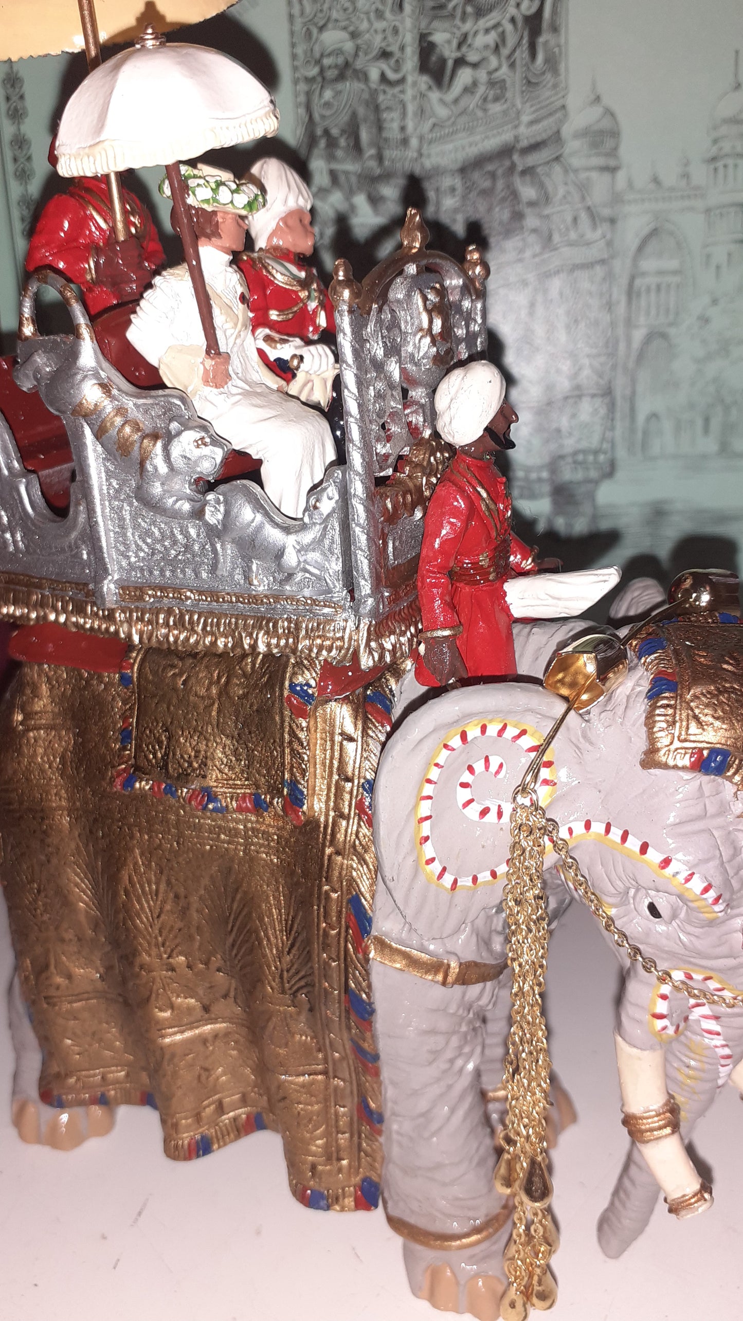 Britains 08956 Duke Connaught Indian State Elephant Durbar 1:32 metal boxd S3
