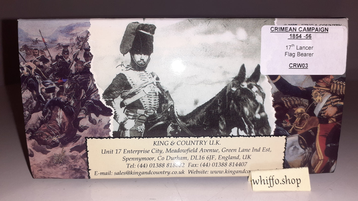 King and country Crw03 Crimean War 17th Lancer Flag Light Brigade 2007 boxd s840