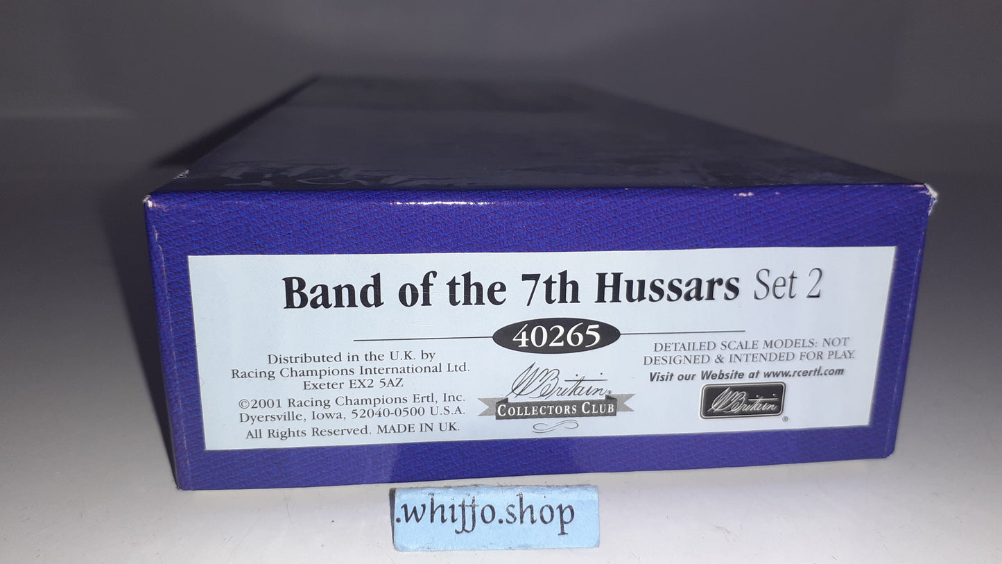 Britains 40265 Queen Elizabeth 7th Hussars Band 2001 1:32 metal boxed Set 2 S523