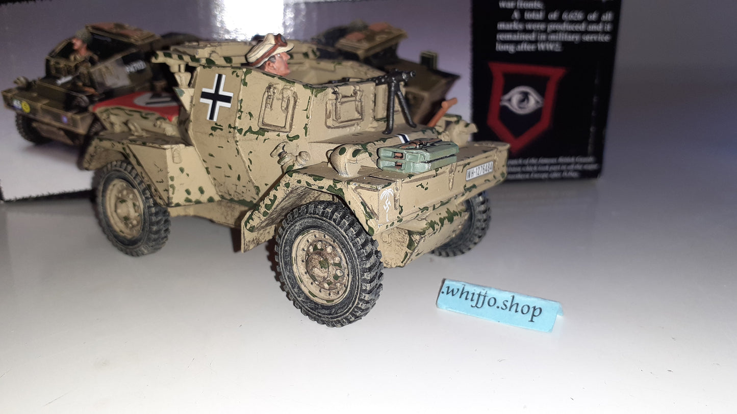 King and country ww2 Ak085 Afrika Korps Dingo Daimler Mg42 Tank boxed 2012 S580