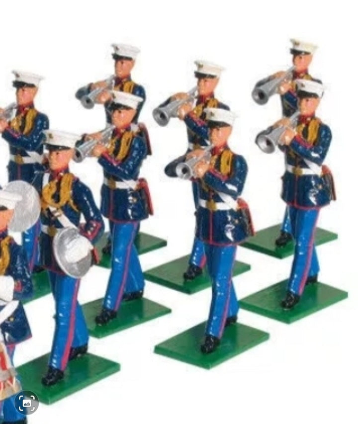 BRITAINS 17780 Usmc US Marines band Drum Bugle 2007 Limited edition 1:32 s8