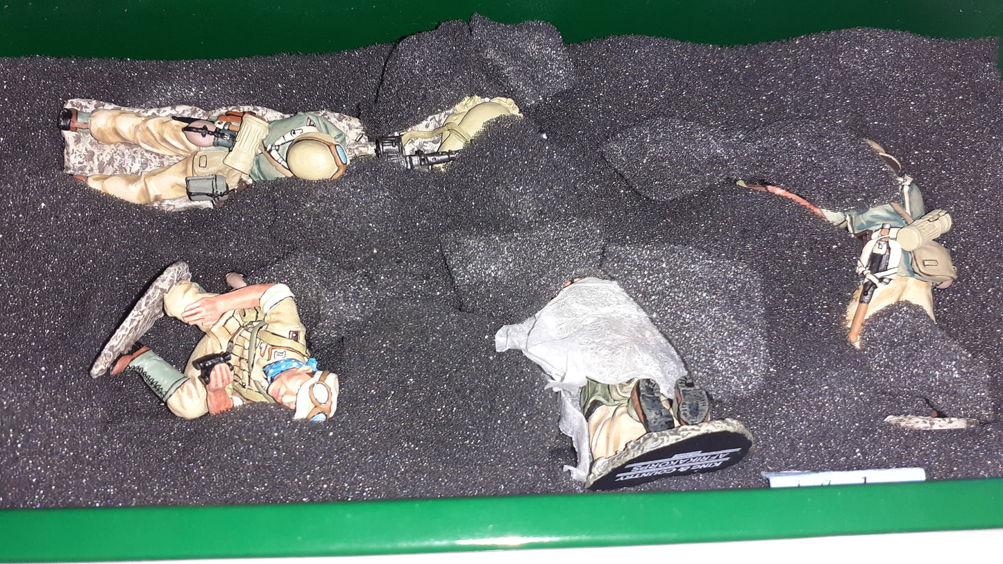 King and country 2002 ww2 German Afrika Korps Fallschirmjager Mg 1:30 Ak21 S172