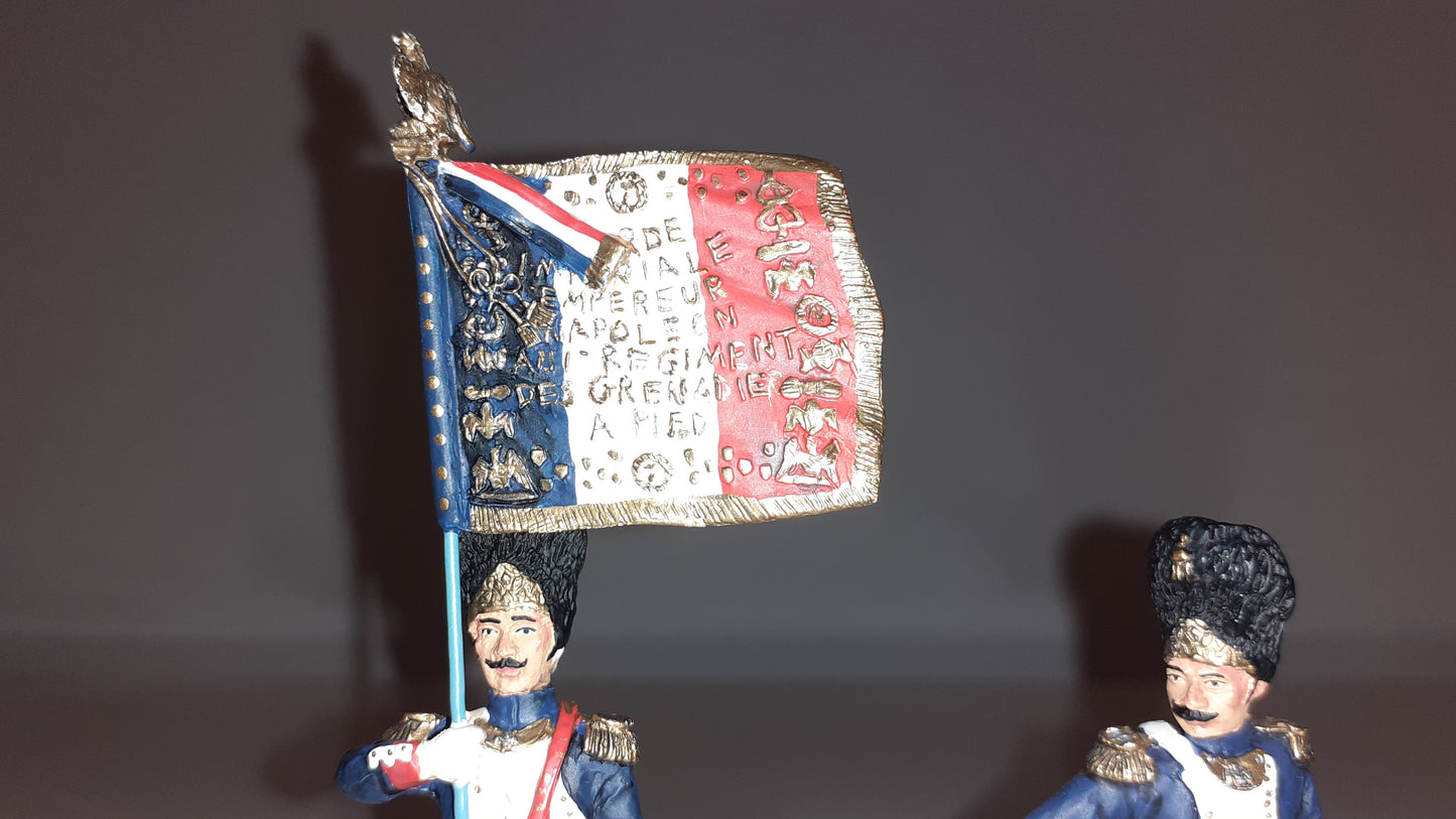 Britains 17363 2002 Imperial Guard Flag Waterloo Napoleonic 1:32 metal boxd S8b for sale