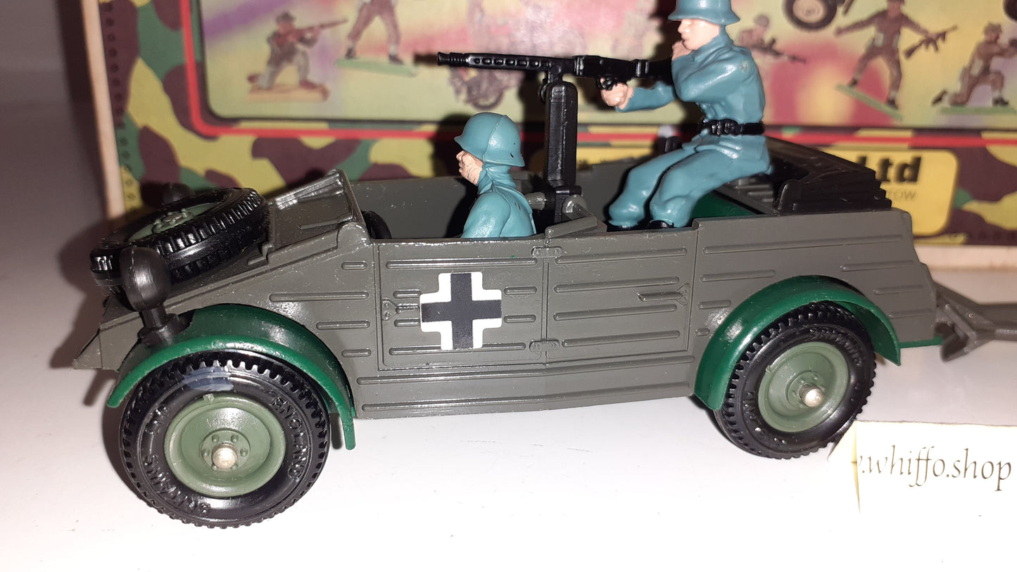 Britains deetail 9788 Ww2 Kubelwagen Field Gun Boxed 1978 Made England 1:32 S1