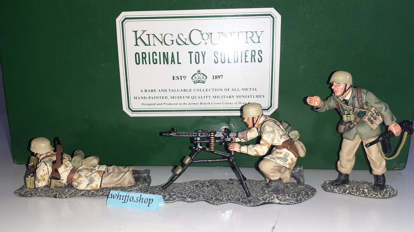 King and country 2002 ww2 German Afrika Korps Fallschirmjager Mg 1:30 Ak13 S154
