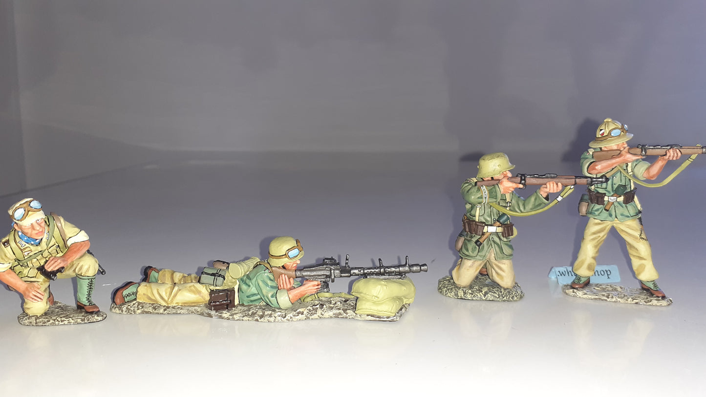 King and country 2002 ww2 German Afrika Korps Fallschirmjager Mg 1:30 Ak21 S172