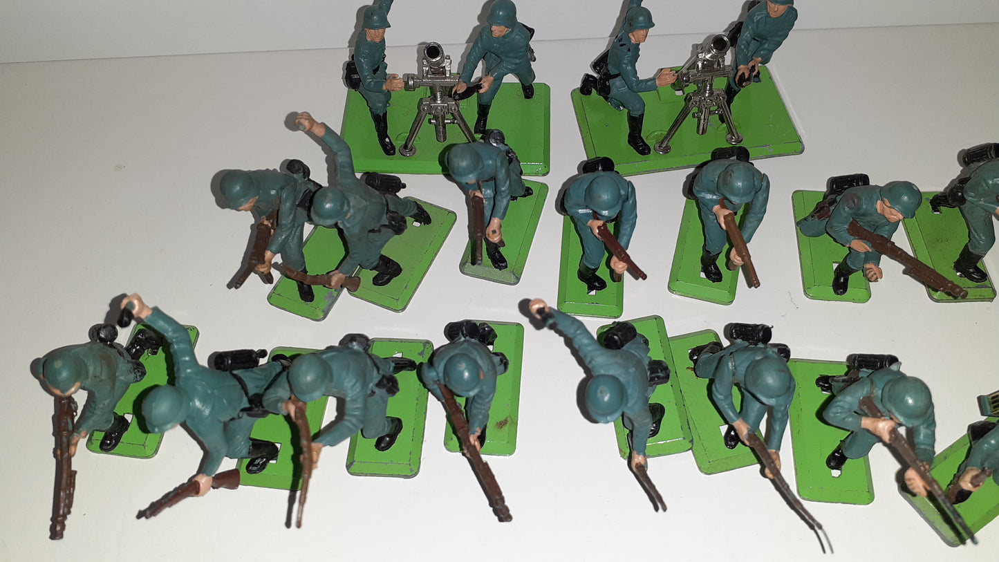 Britains deetail ww2 german Bulk Lot With Mortars 1970s 1:32 B1