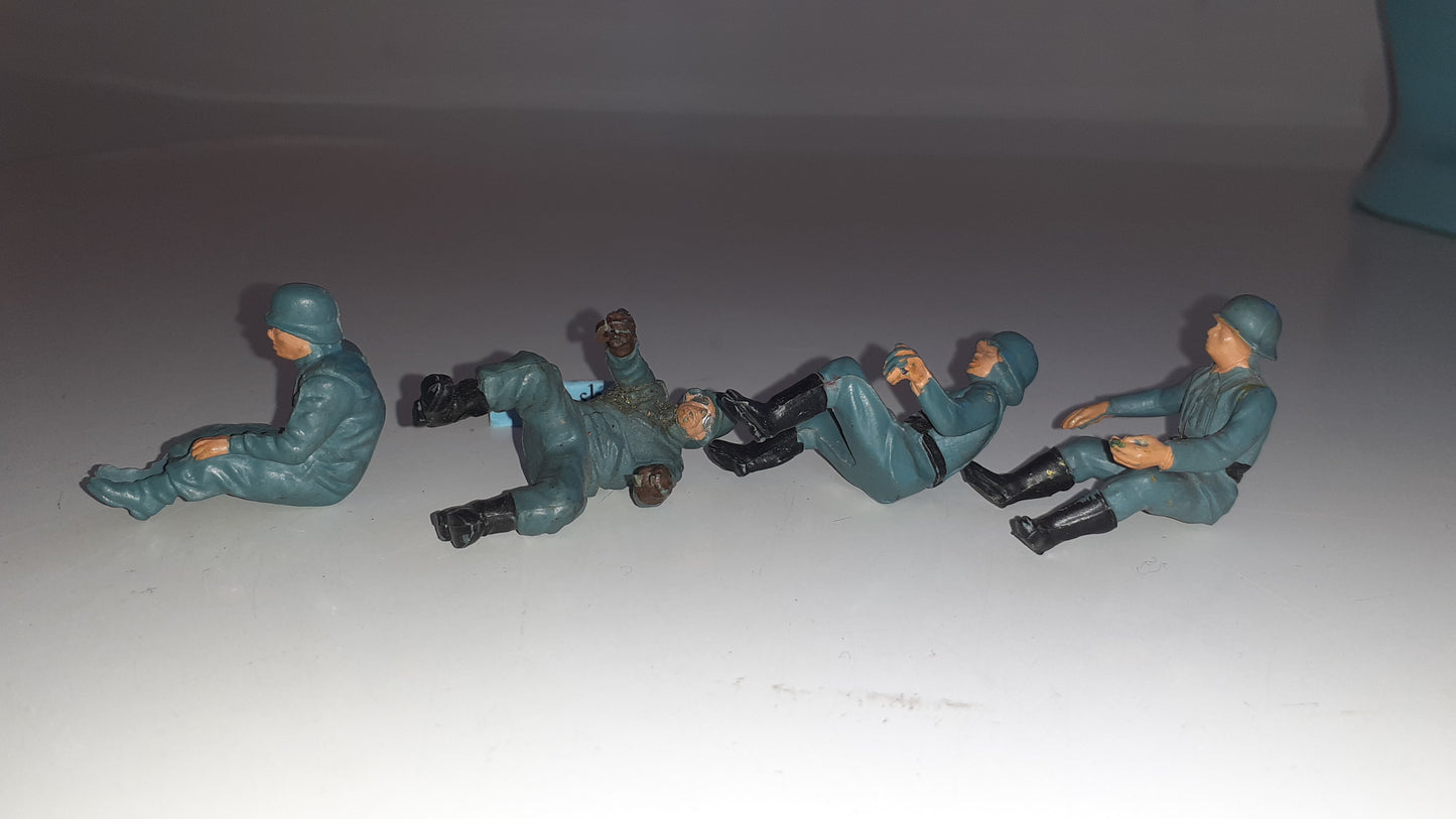 Britains deetail ww2 german Kettengrad Motorcycle Crews 1970s 1:32 b2