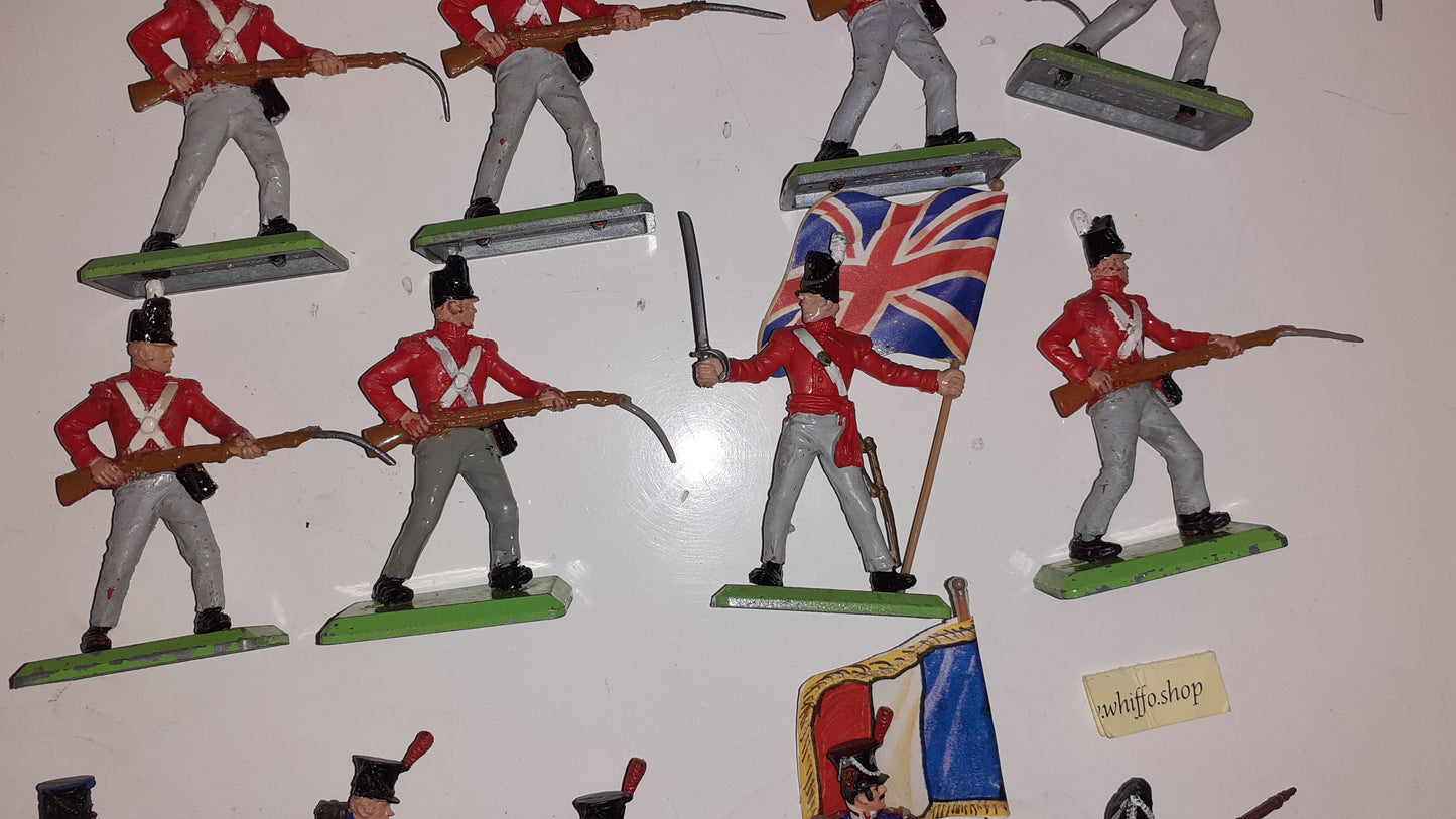 Britains deetail waterloo british French infantry 1974 1:32 Lot Ww2 German B1