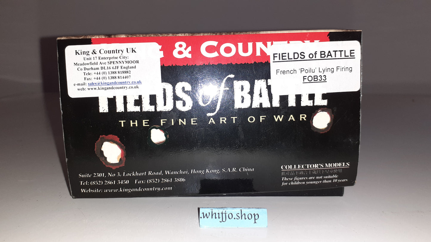 King and country Ww2 French Poilu Laying Firing Fob33 Fob033 boxed 1:30 Wb