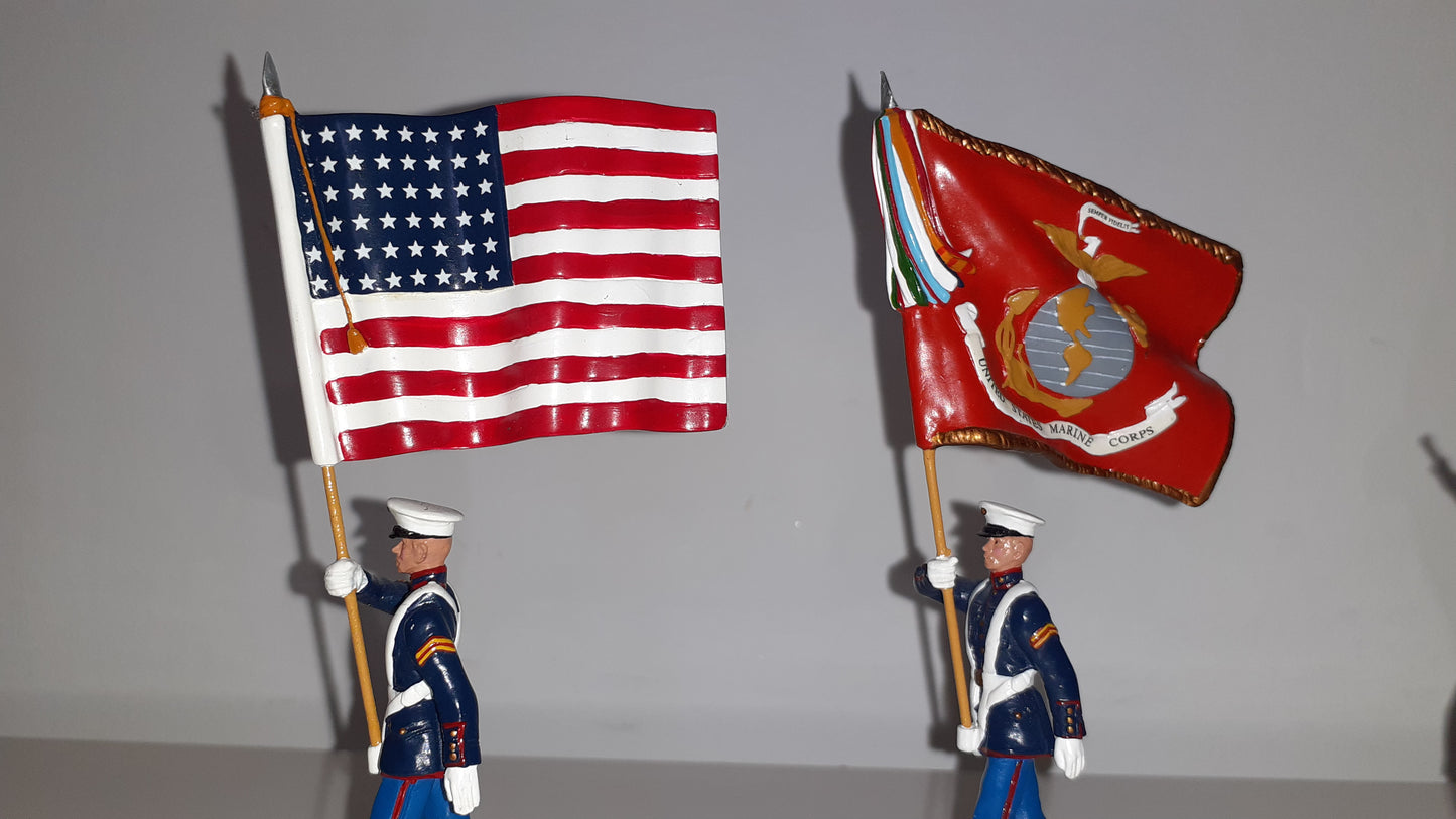 BRITAINS 17917 Usmc US Marines Color Party 2007 Limited edition 1:32 s8