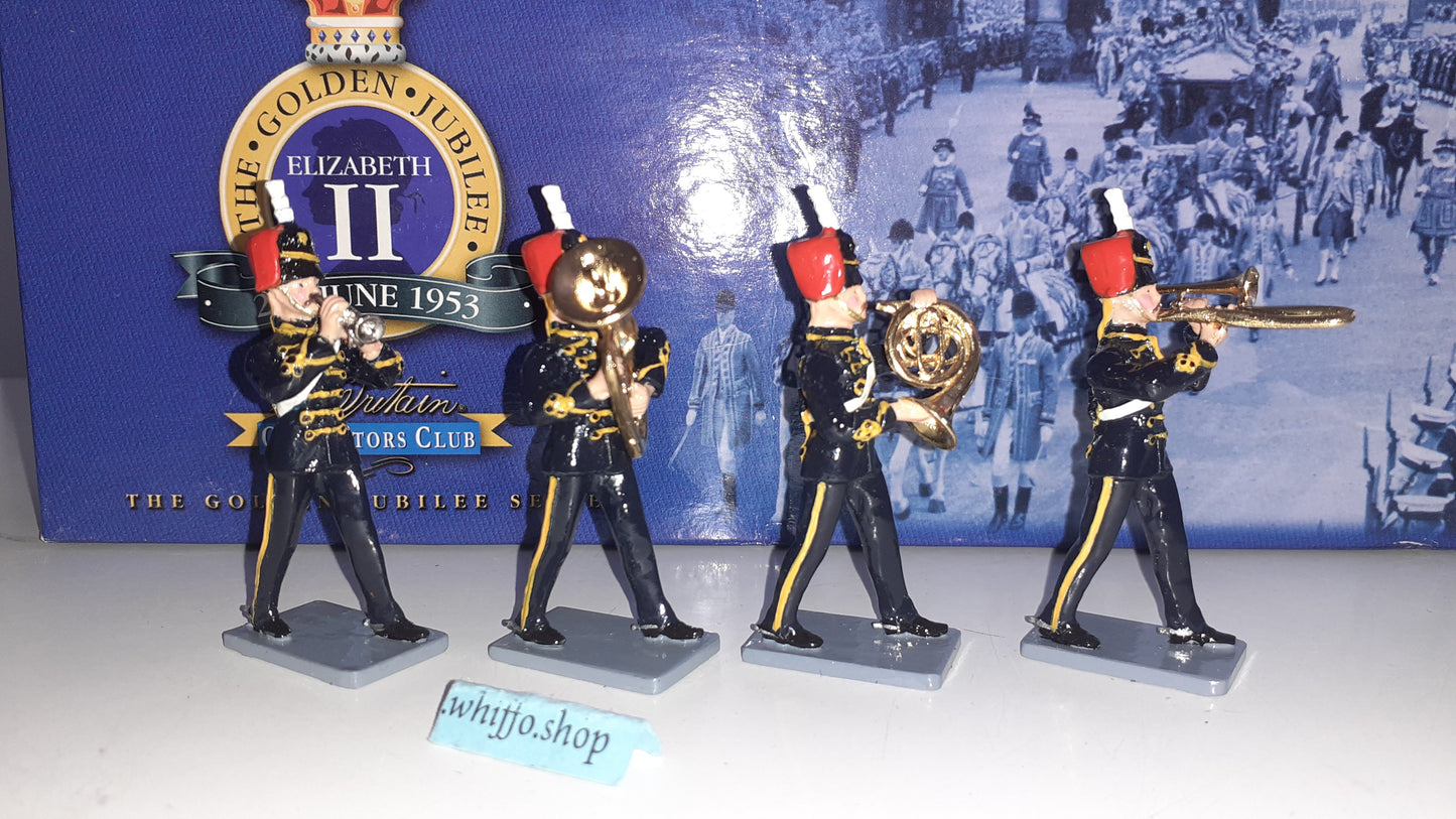 Britains 40265 Queen Elizabeth 7th Hussars Band 2001 1:32 metal boxed Set 2 S523