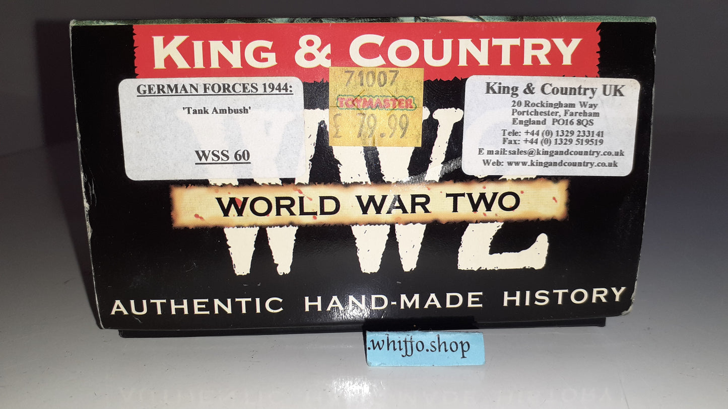 king and country wss60 ww2 German 1944 Tank Ambush 2003 1:30 metal Wdb97