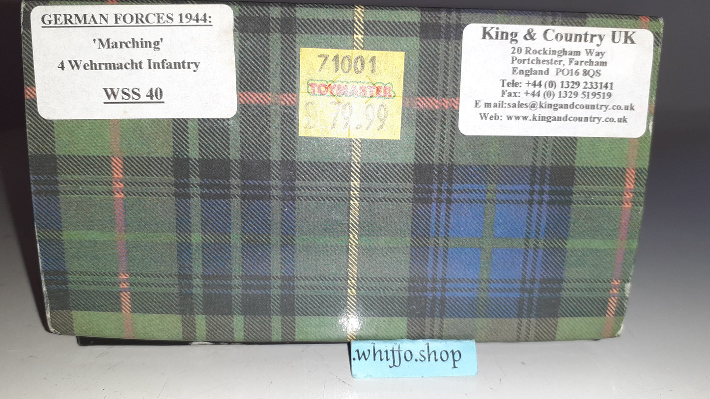 king and country wss40 ww2 German 1944 Marching Wehrmacht 2003 1:30 metal Wdb97