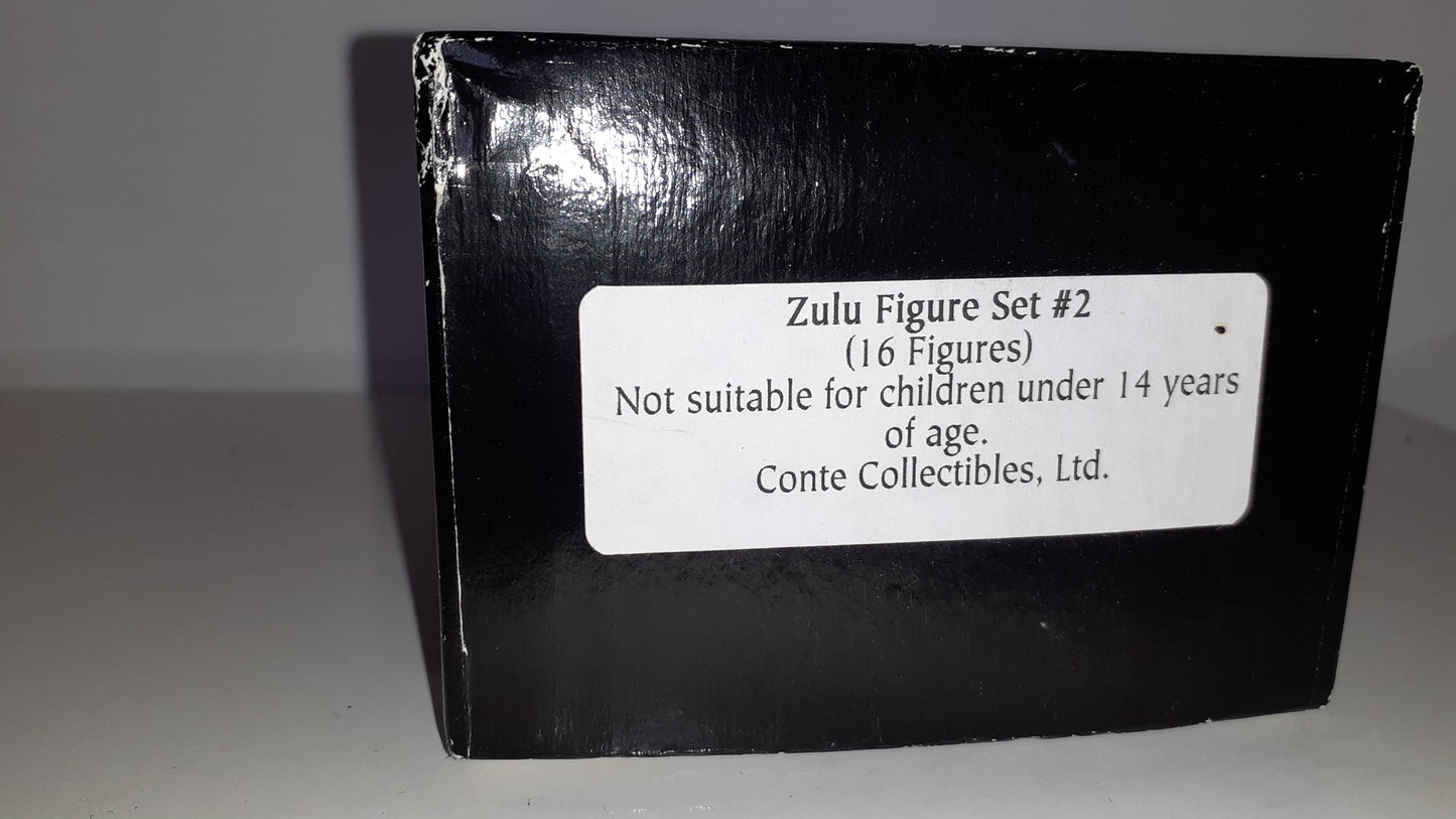 conte plastic Zulus 2001 16 Figures Set 2 Boxed 1:32 S8