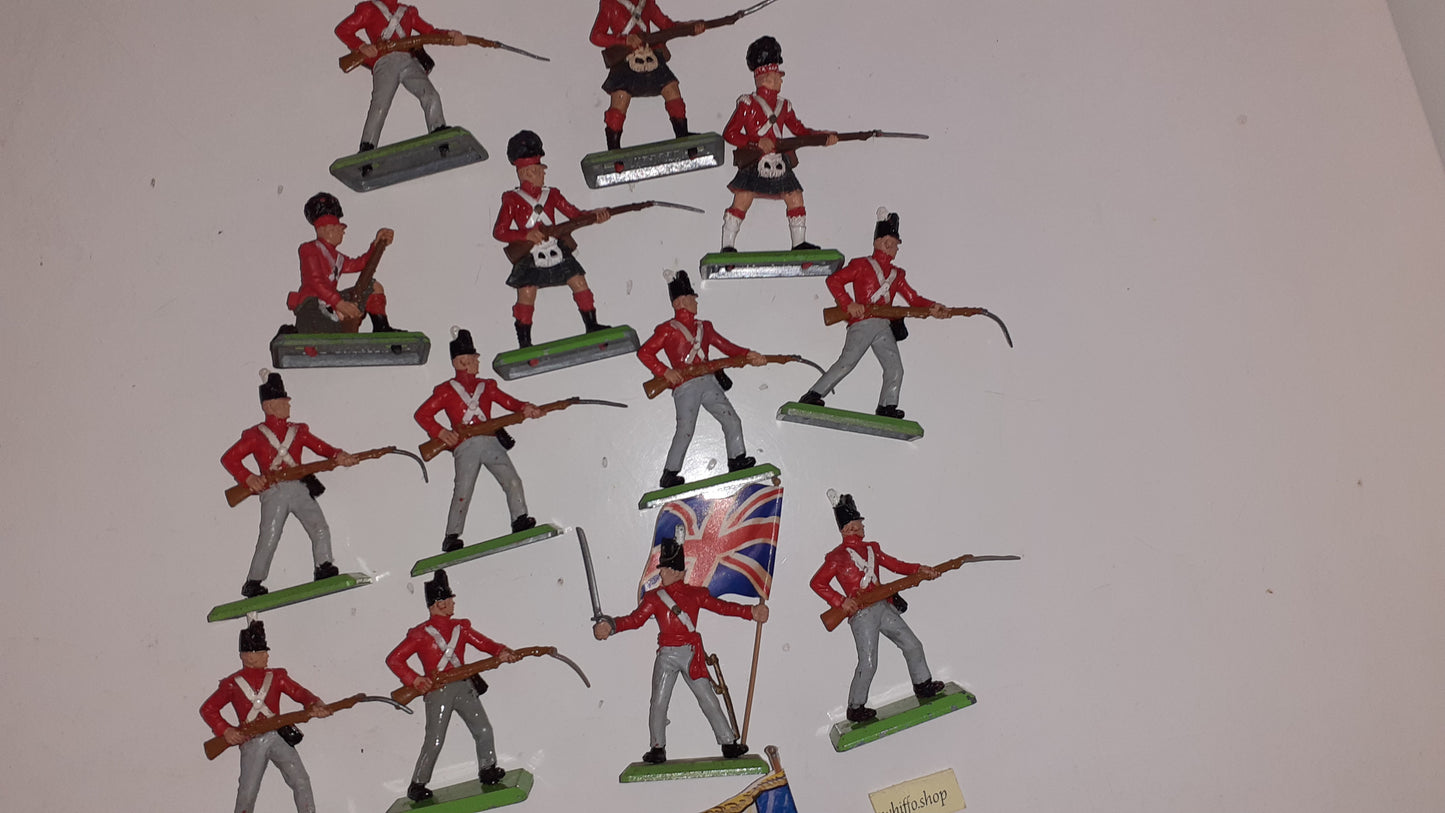 Britains deetail waterloo british French infantry 1974 1:32 Lot Ww2 German B1