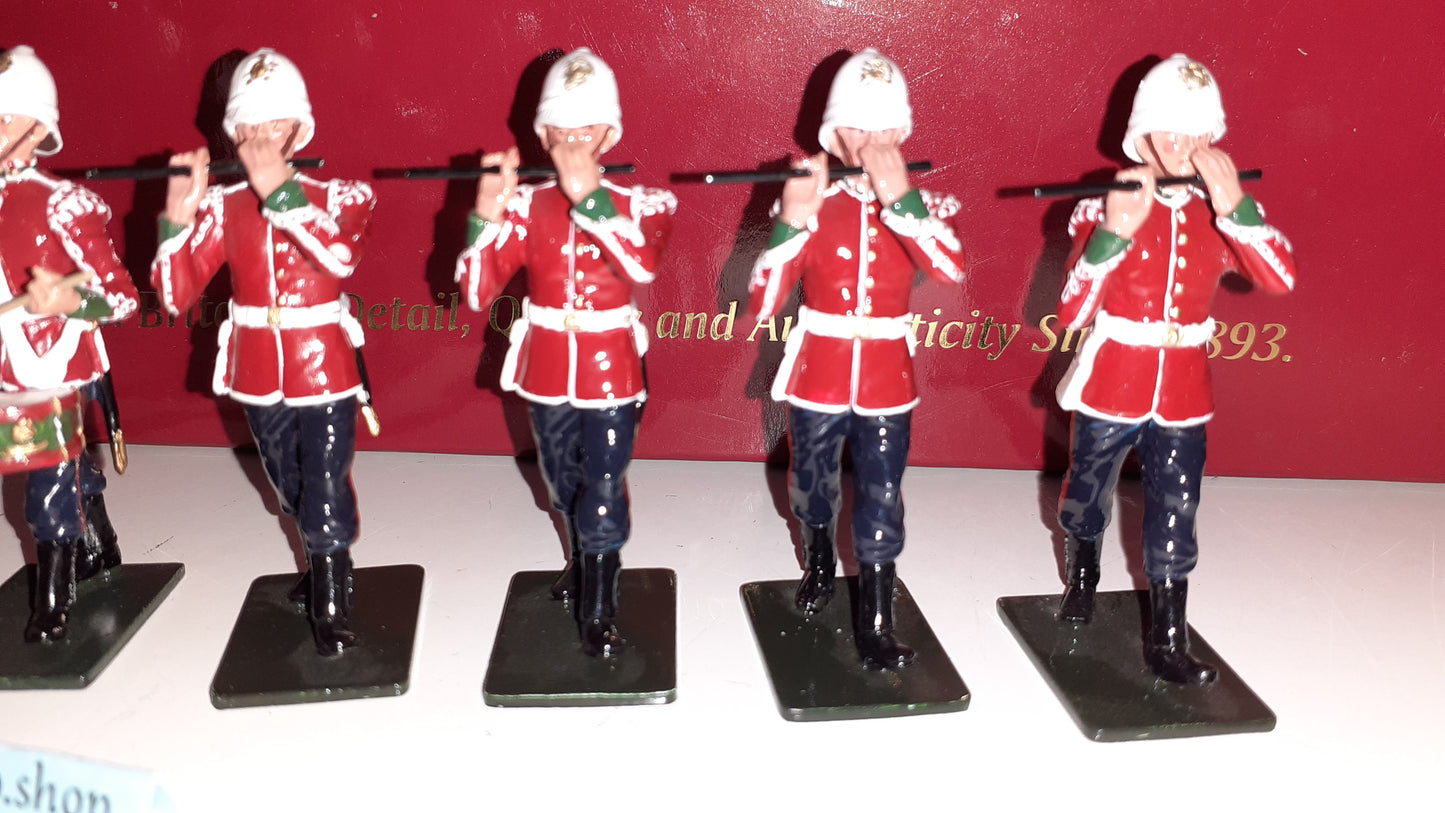 Britains 48008 2006 24th Foot Zulu War Drum Band 12 Pieces 1:32 metal boxed S7