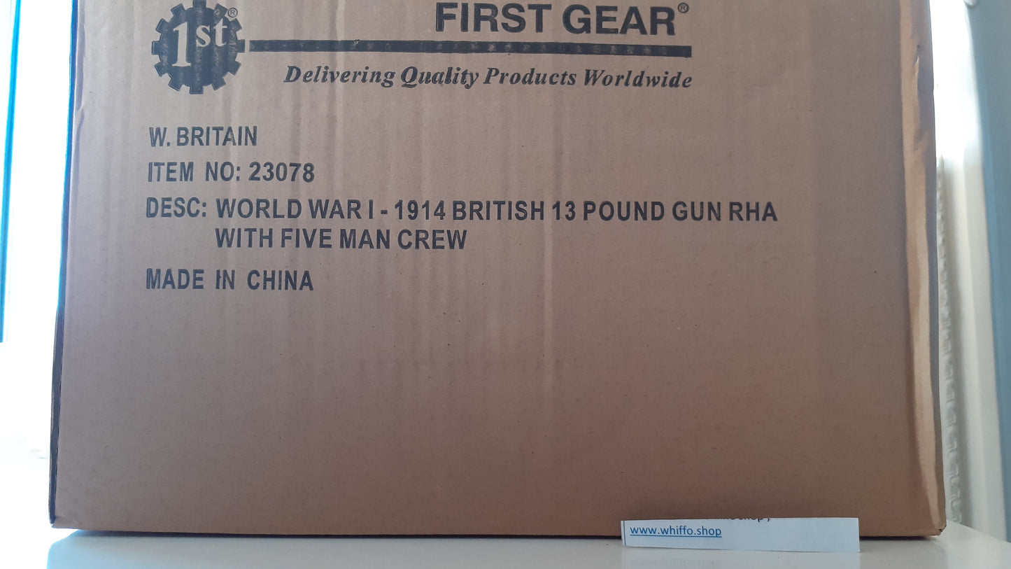 Britains 23078 2005 ww1 British 13pd Field Gun Artillery boxed 1:32 S4