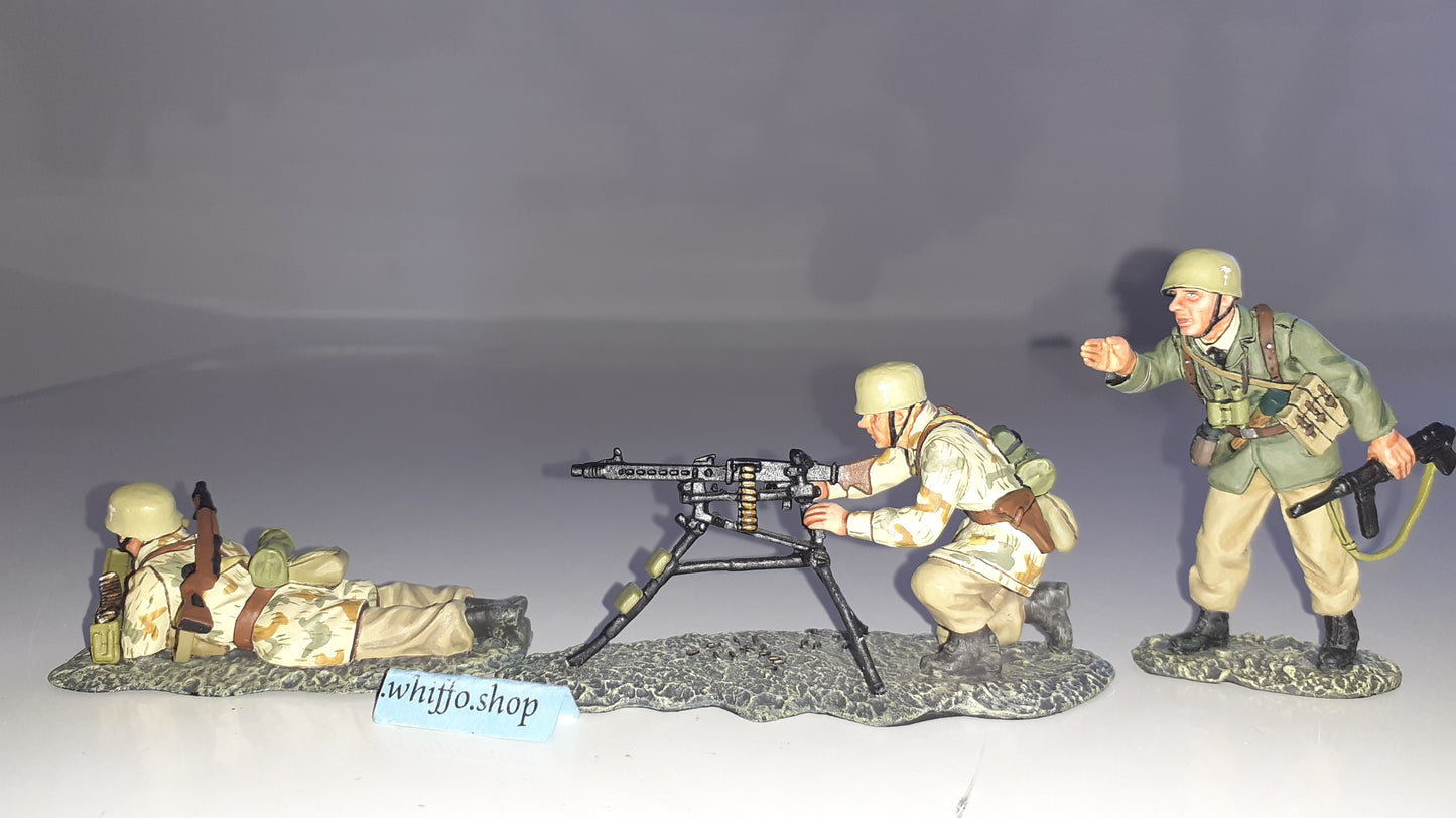 King and country 2002 ww2 German Afrika Korps Fallschirmjager Mg 1:30 Ak13 S154