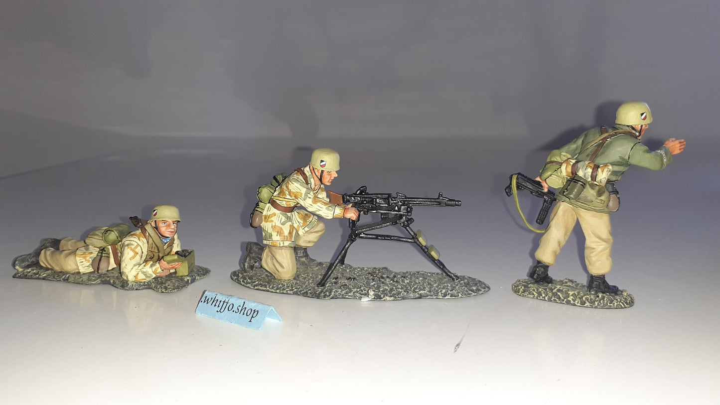 King and country 2002 ww2 German Afrika Korps Fallschirmjager Mg 1:30 Ak13 S154