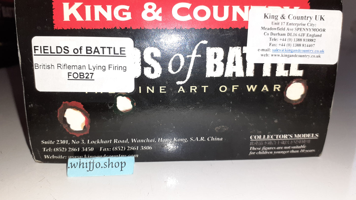 King and country Ww2 British Laying Firing Gun Fob27 Fob027 boxed 1:30 Wb