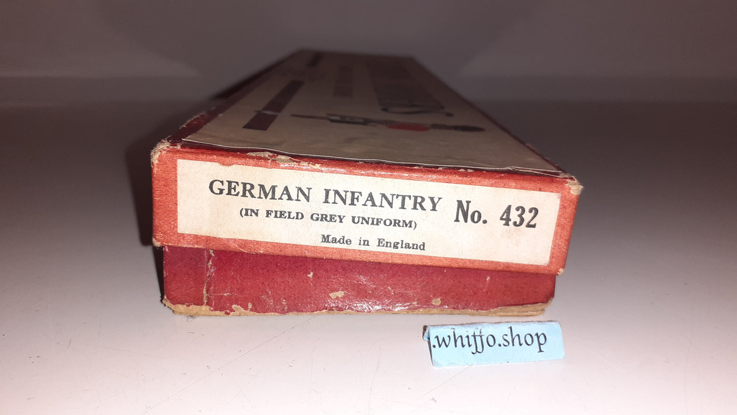 Britains Set 432 German Infantry Marching Ww1 Ww2 Boxed 1950s 1:32 S7