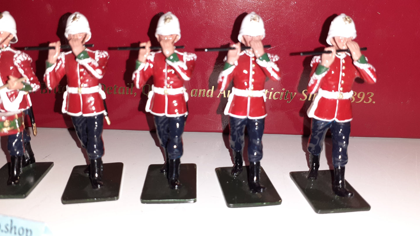 Britains 48008 2006 24th Foot Zulu War Drum Band 12 Pieces 1:32 metal boxed S7