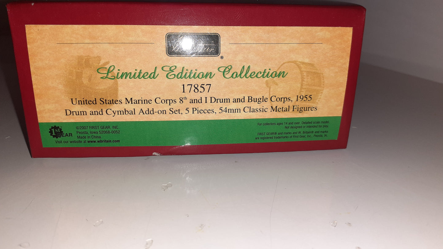BRITAINS 17857 Usmc US Marines band Drum Bugle 2007 Limited edition 1:32 s8