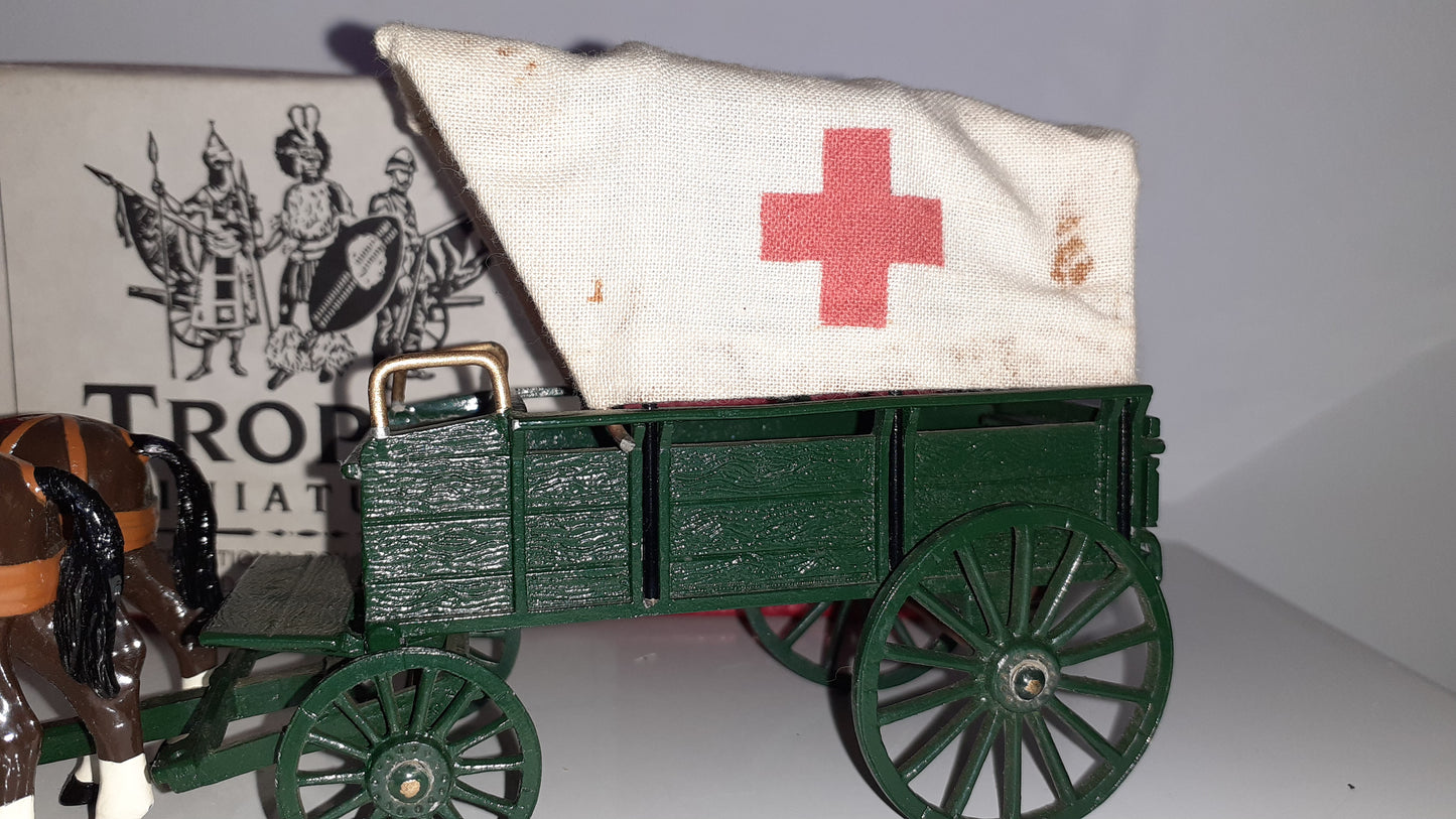 early trophy miniatures 1991 zulu war Ambulance wagon Eq30 Eq30a 1:32 metal box s2