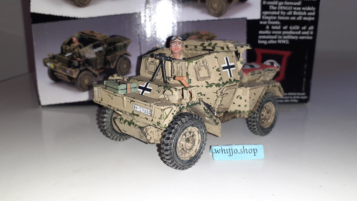 King and country ww2 Ak085 Afrika Korps Dingo Daimler Mg42 Tank boxed 2012 S580