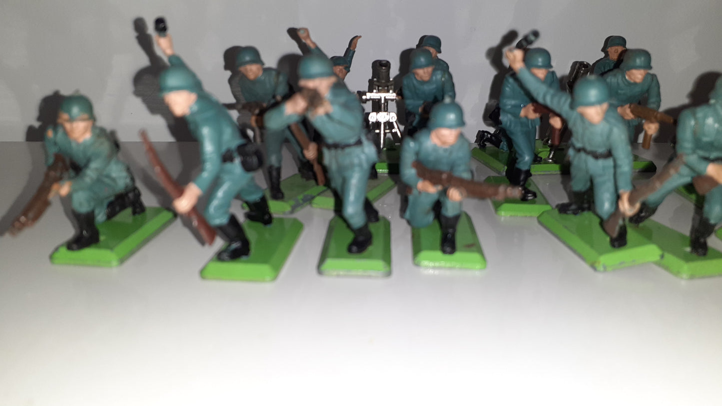 Britains deetail ww2 german Bulk Lot With Mortars 1970s 1:32 B1