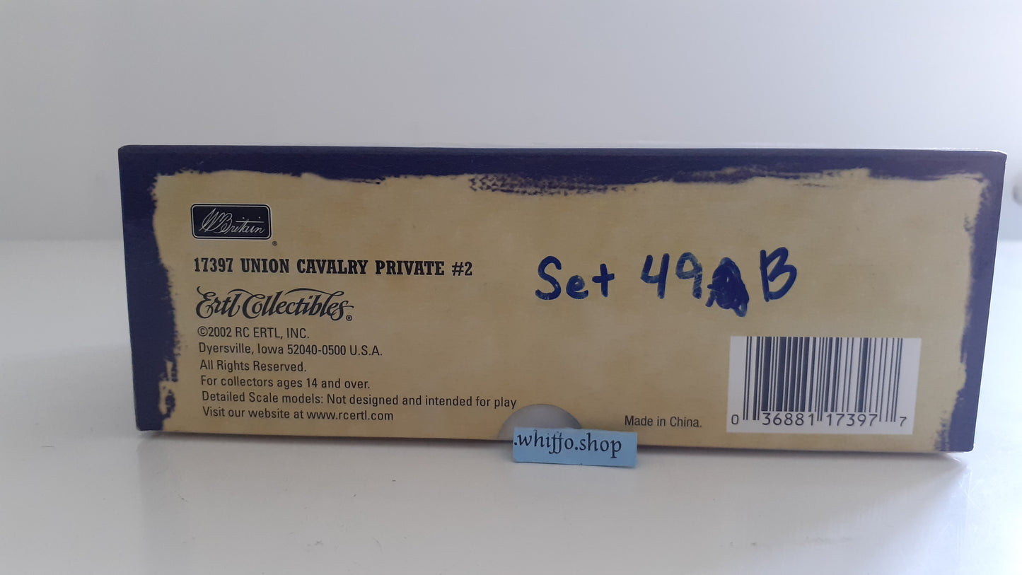 BRITAINS 17397 Acw Union Cavalry Pistol Wild West Boxed 2002 Metal 1:32 S614