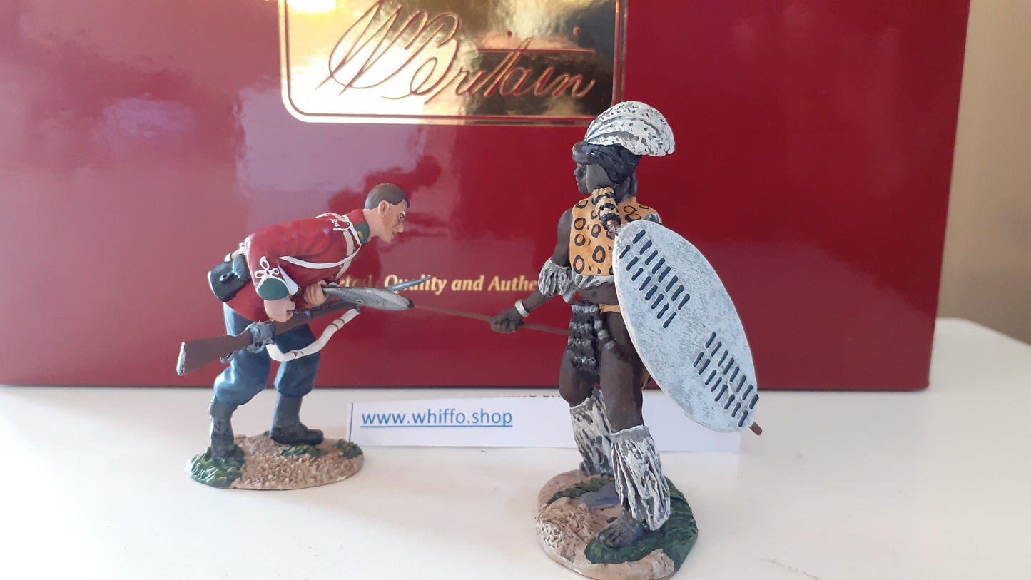 Britains 20120 Zulu wars 24th foot 1:32 Beckett metal Stuck In Guts boxed wdb 2407