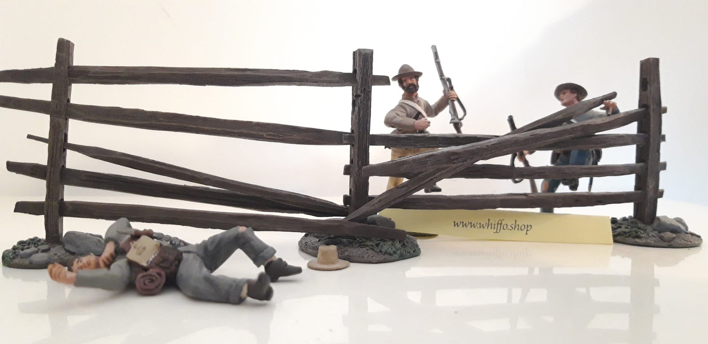 Britains 31221 2013 Acw Confederate Come On Boys Over Fence boxed 1:32 Wdb