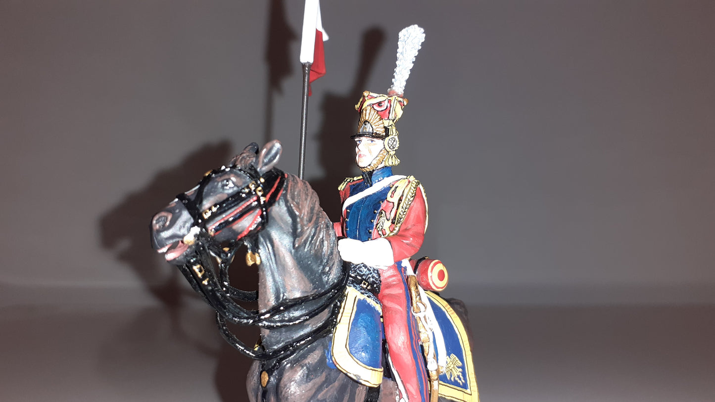 King and country Na160 Dutch Lancer Walking Repaired Plume Napoleonic box Wb