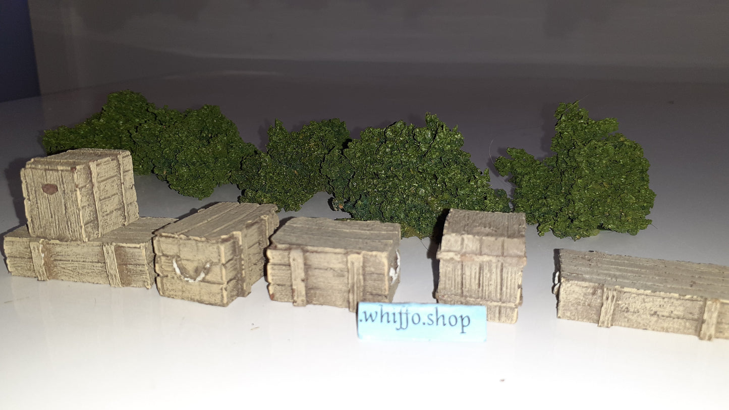 Jg Miniatures Bushes Ammo Boxes For Britains Ww1 Ww2 Zulu War No box 1:30 Wb