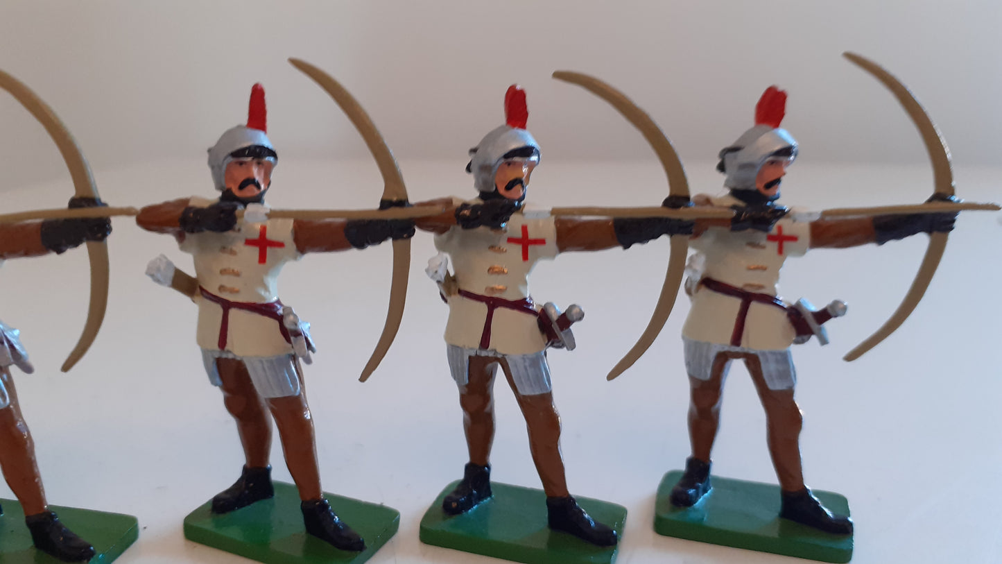 BRITAINS 40235 Knights Of Agincourt english longbow archers 2003 1:32 s8b30