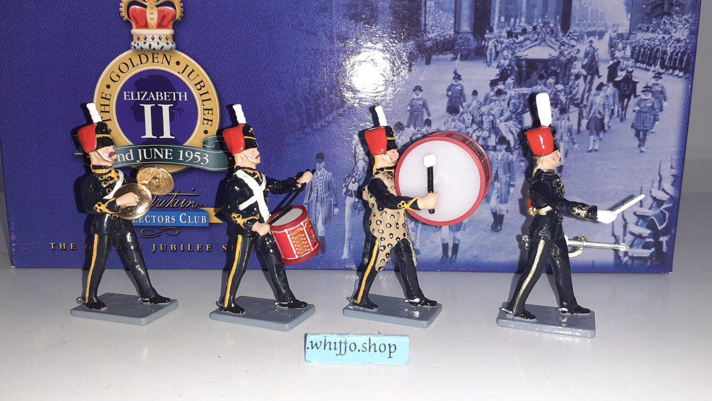 Britains 40264 Queen Elizabeth 7th Hussars Band 2001 1:32 metal boxed Set 1 S523