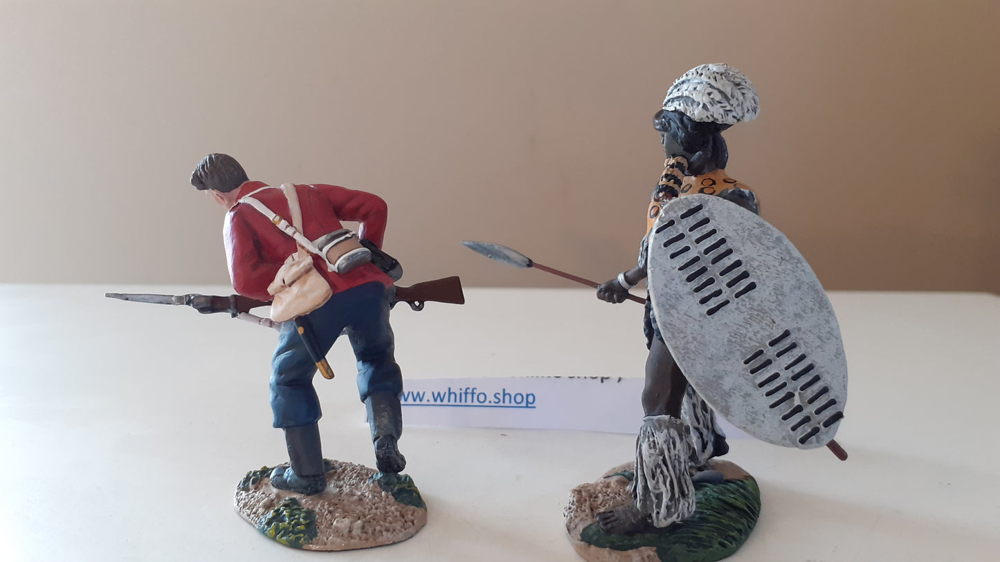 Britains 20120 Zulu wars 24th foot 1:32 Beckett metal Stuck In Guts boxed wdb 2407