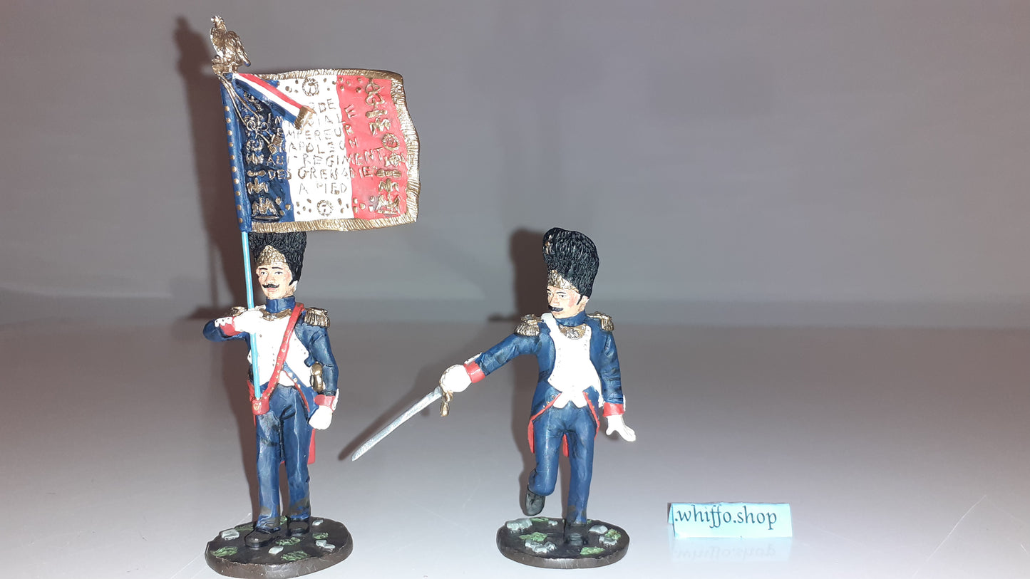 Britains 17363 2002 Imperial Guard Flag Waterloo Napoleonic 1:32 metal boxd S8b for sale
