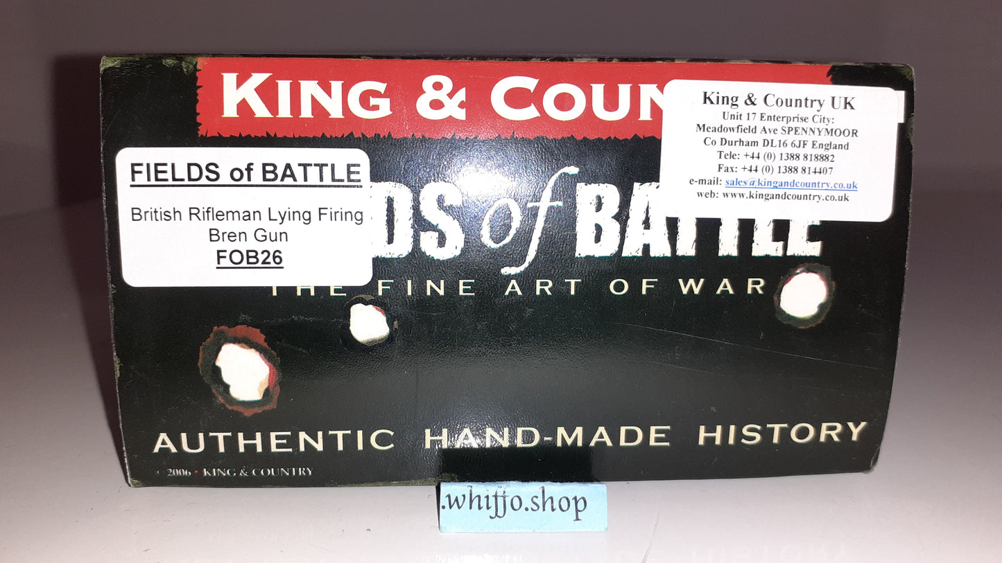 King and country Ww2 British Laying Firing Bren Gun Fob26 Fob026 boxed 1:30 wb