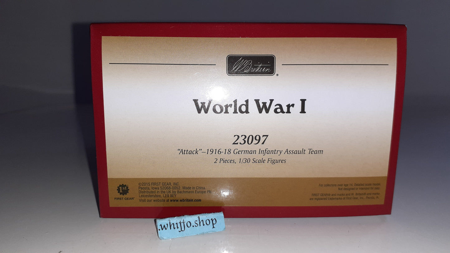 Britains ww1 23097 2015 German Infantry Assault Team 1916 metal boxd S520