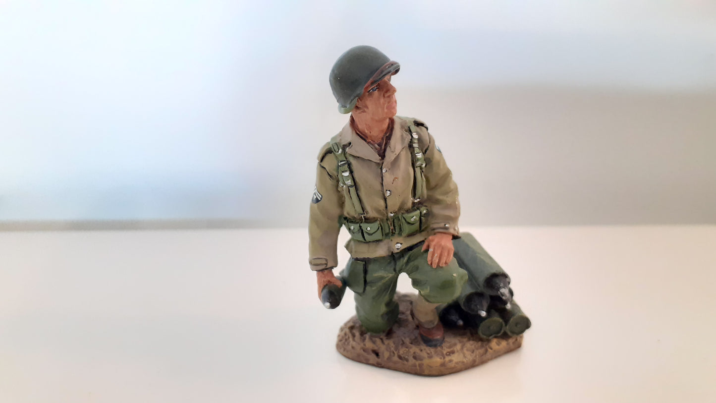 King and country Ww2 Dd032 Us army Mortar D-day Crew no box 1:30 W15
