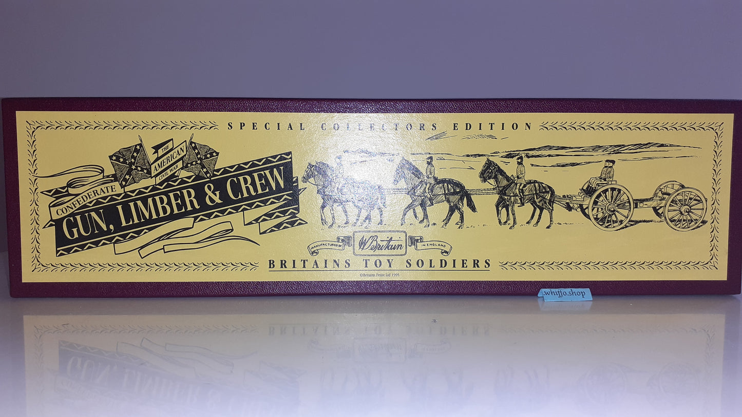 BRITAINS 8874 acw Confederate artillery gun and limber Gettysburg 1995 1:32 s1