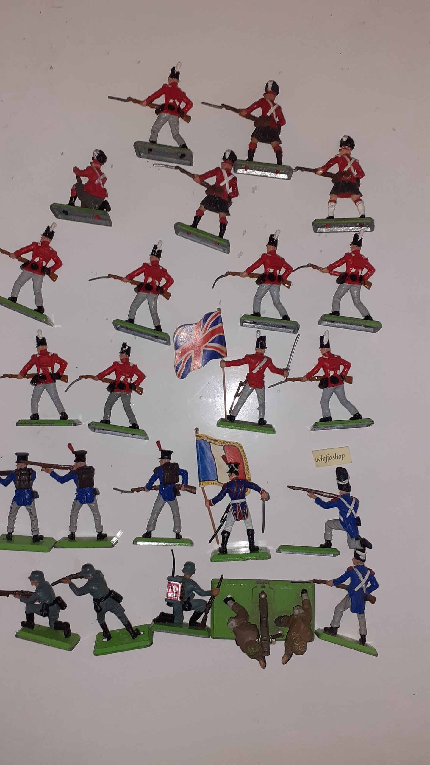 Britains deetail waterloo british French infantry 1974 1:32 Lot Ww2 German B1