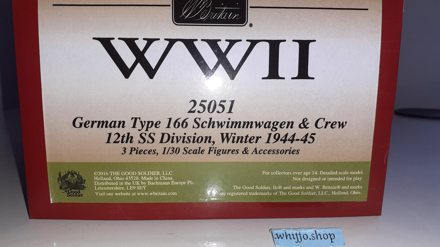 Britains 25051 Ww2 German Type 166 Schwimmwagen 12th S Division Crew S647